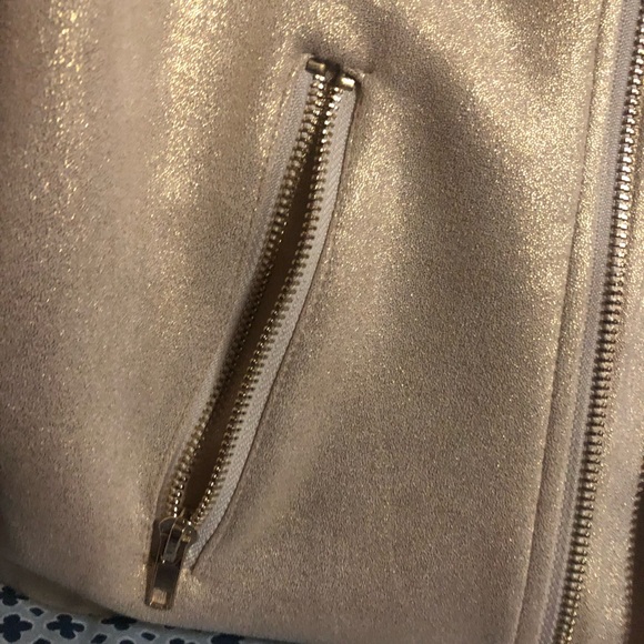 NWT metallic gold moto vest medium - Picture 4 of 5